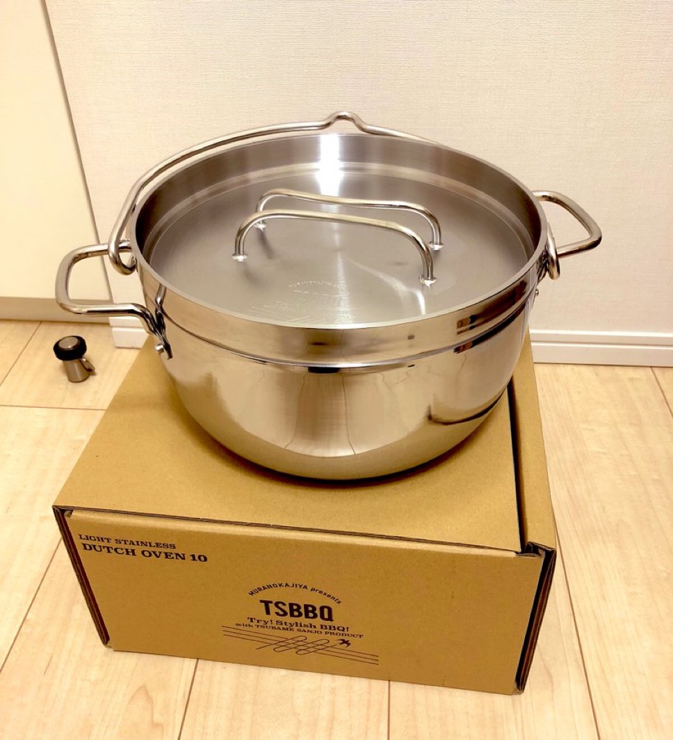 ふるさと納税でもらったTSBBQのステンレスダッチオーブン