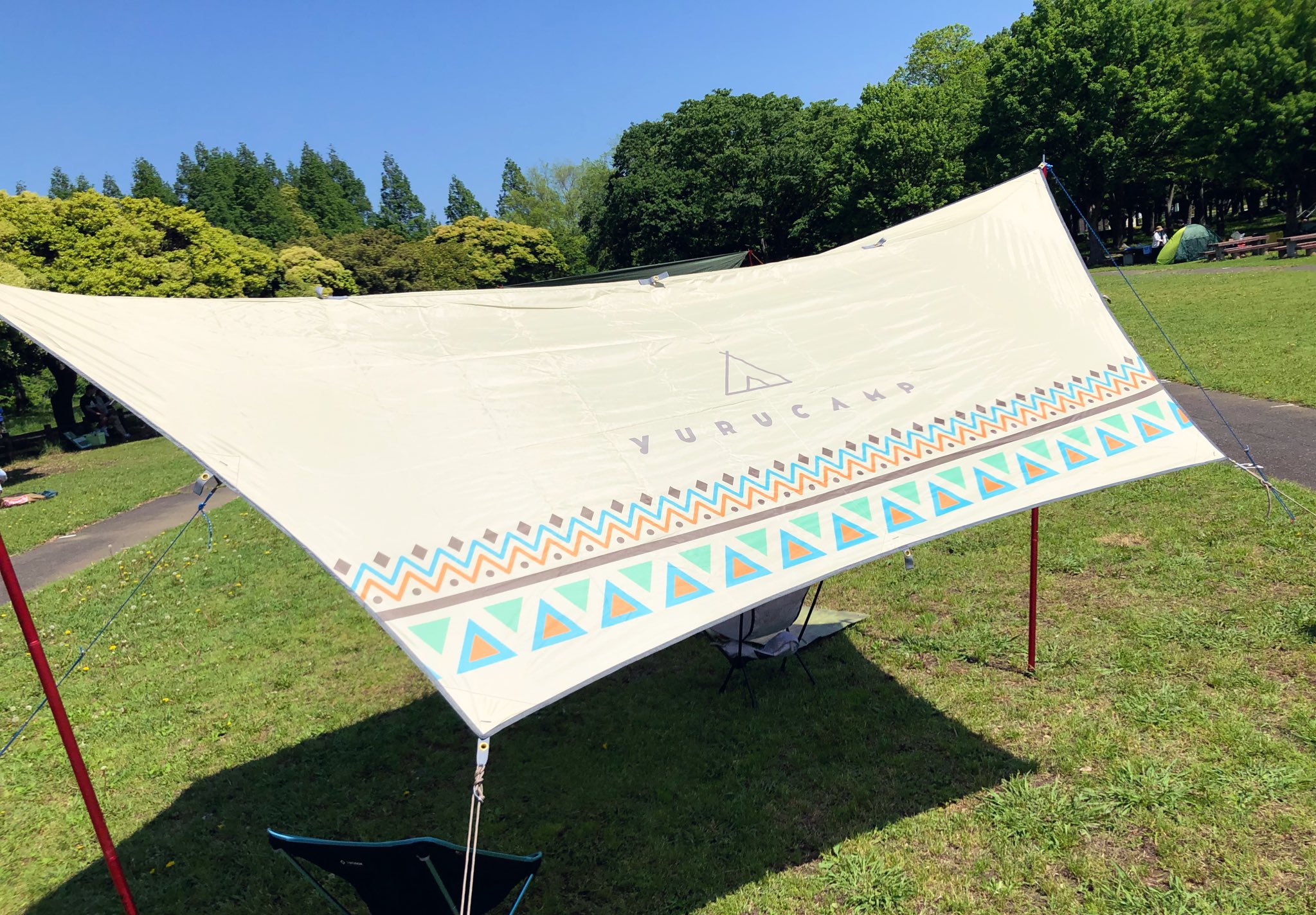 デイキャンプで張ったタープ