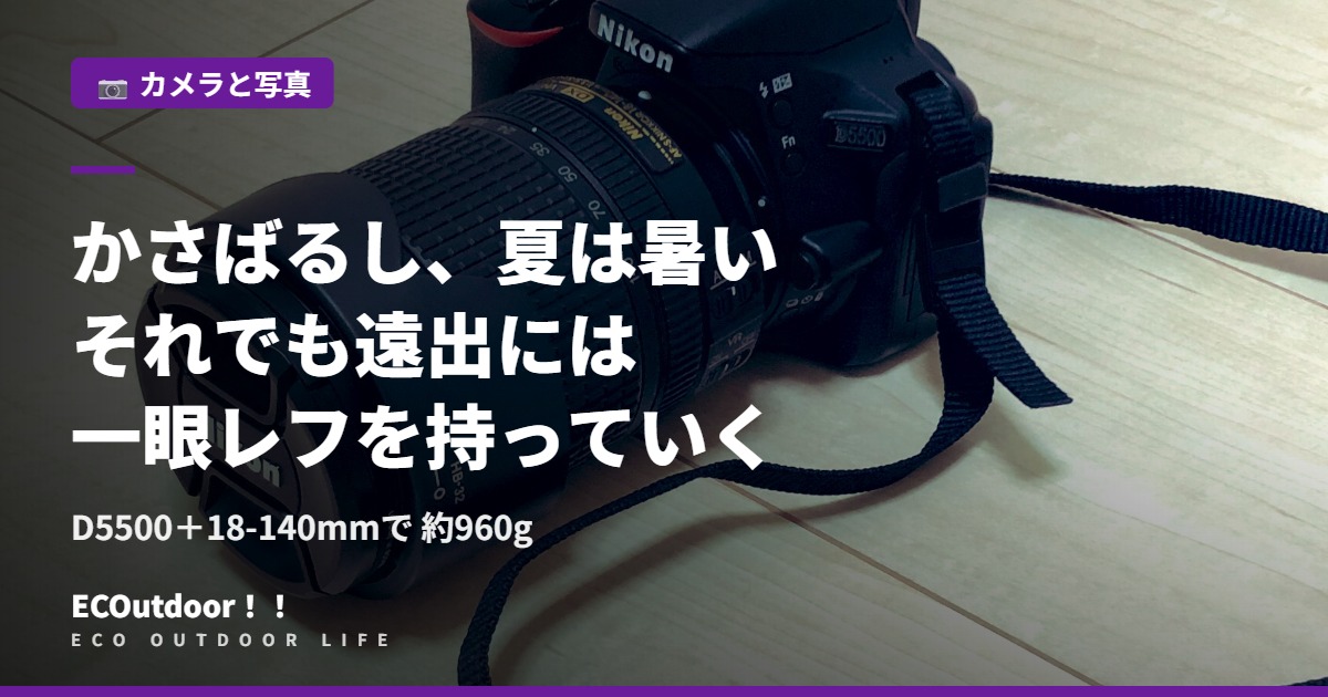 かさばるし、夏は暑いそれでも遠出には一眼レフ 960gとのつき合い方｜アイキャッチ画像